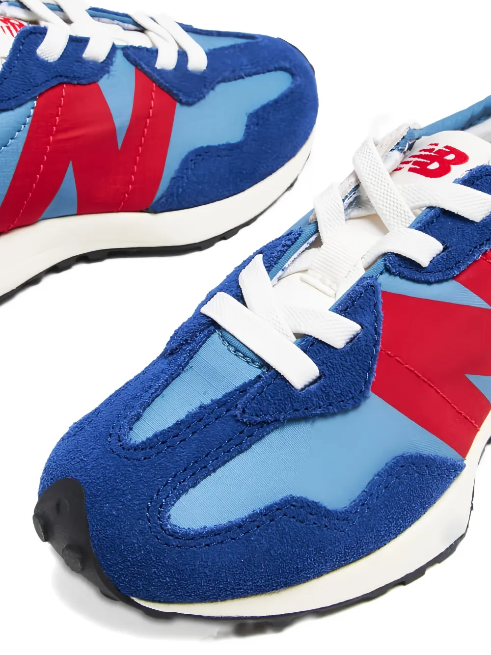 New Balance Kids suede-panelled sneakers Blue