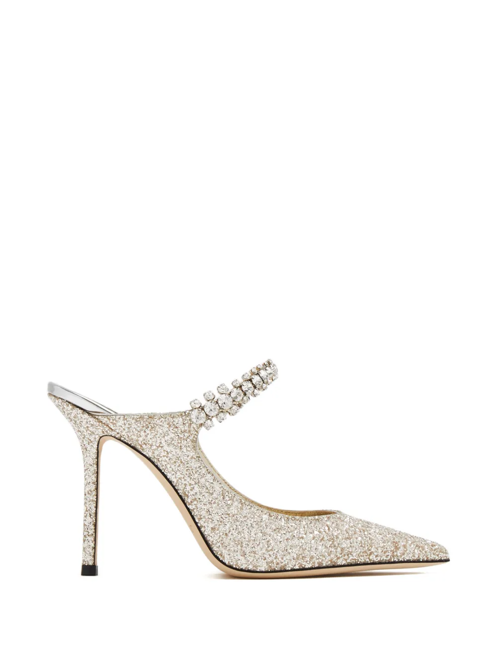 Jimmy Choo Bing sparkle crystal mules Goud