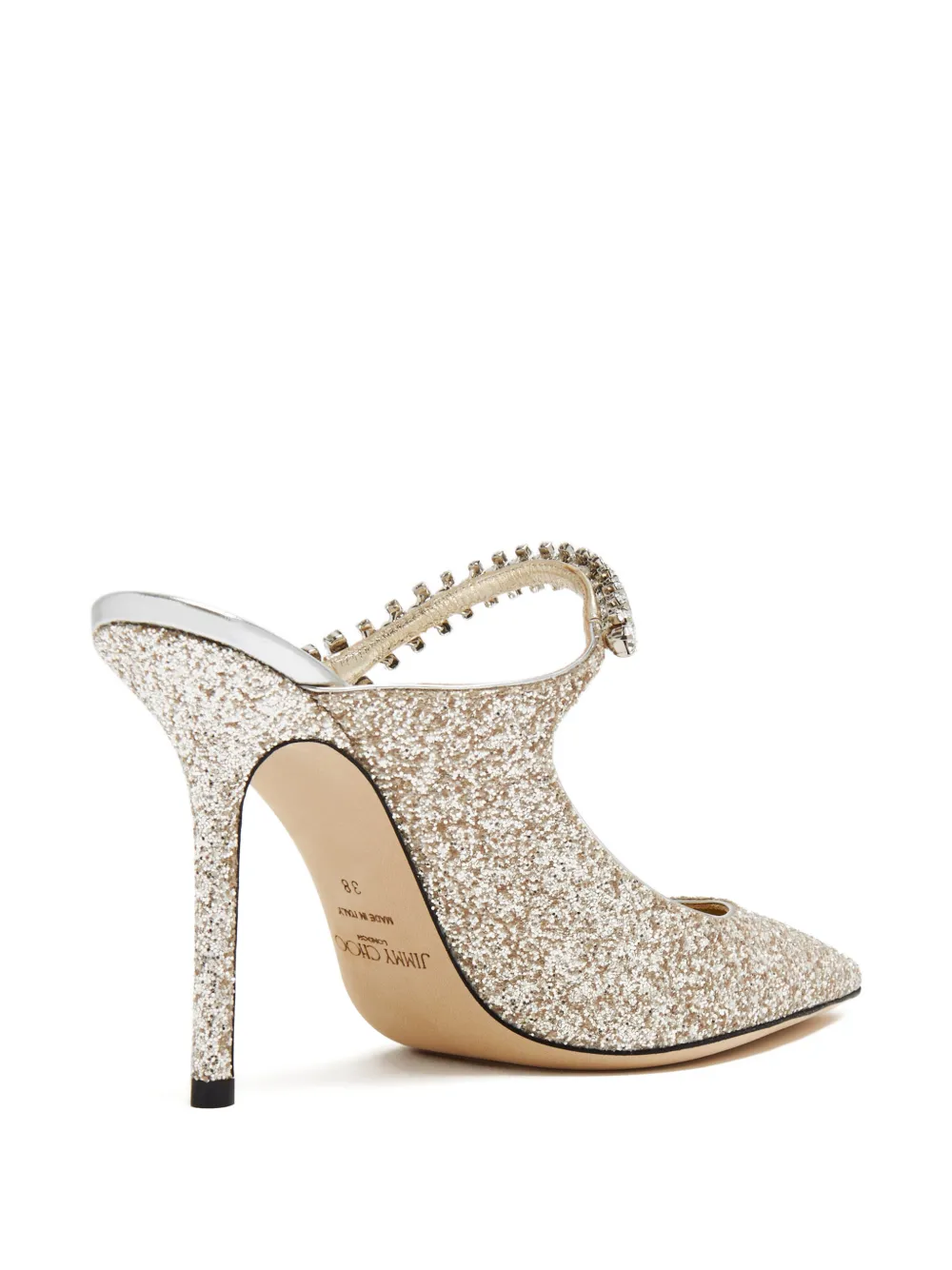 Jimmy Choo Bing sparkle crystal mules Goud