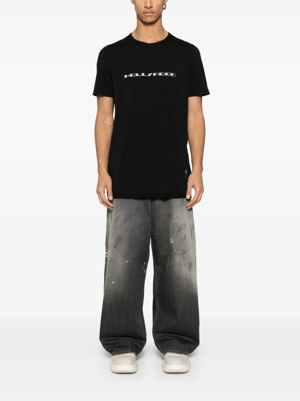 Rick Owens DRKSHDW T-shirt met print - Zwart