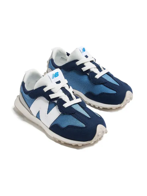 New Balance Kids 327 뉴B 후크 앤 루프 로고 스니커즈