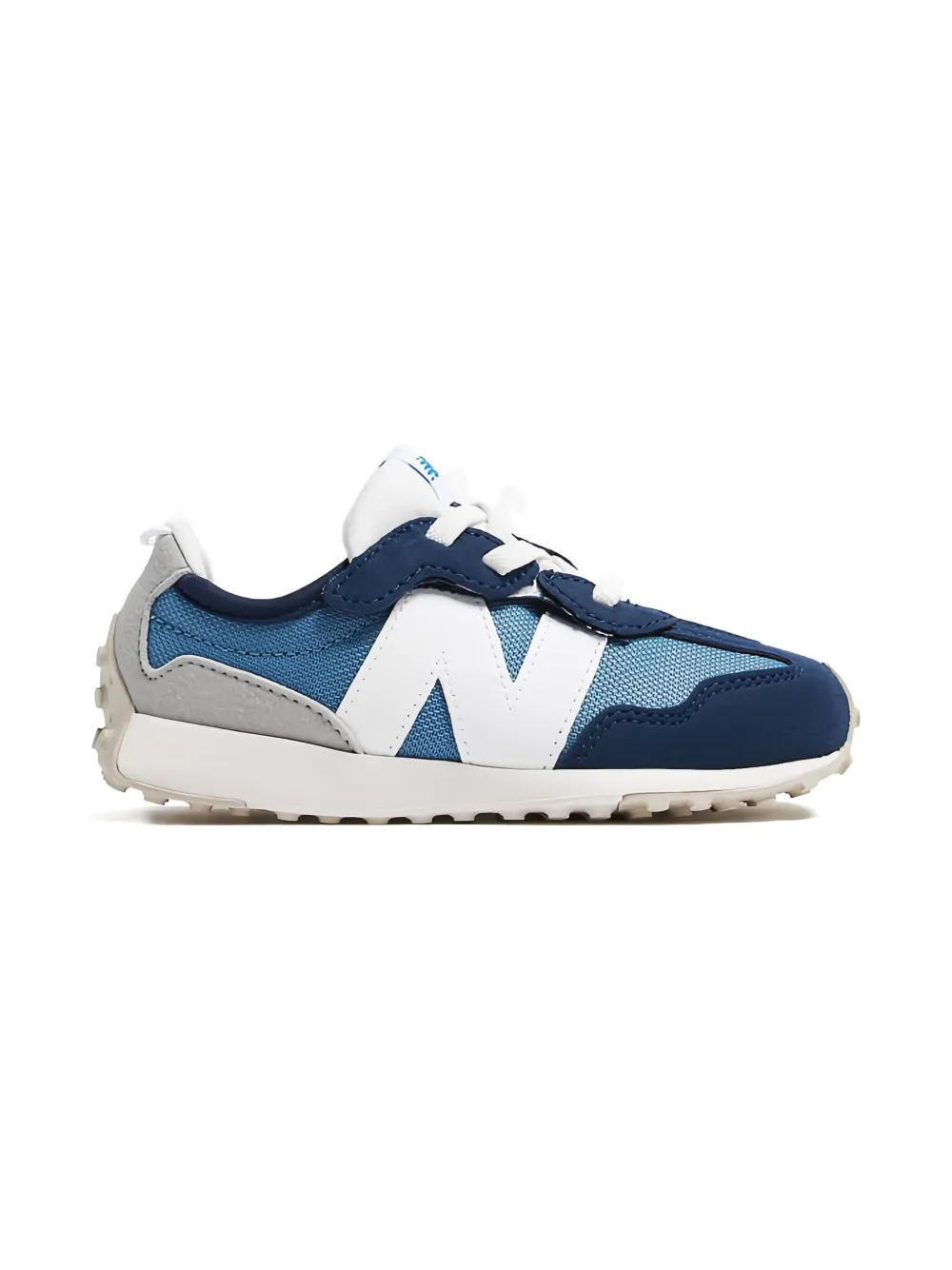 New Balance Kids 327 New-B Hook & Loop logo sneakers - Blauw