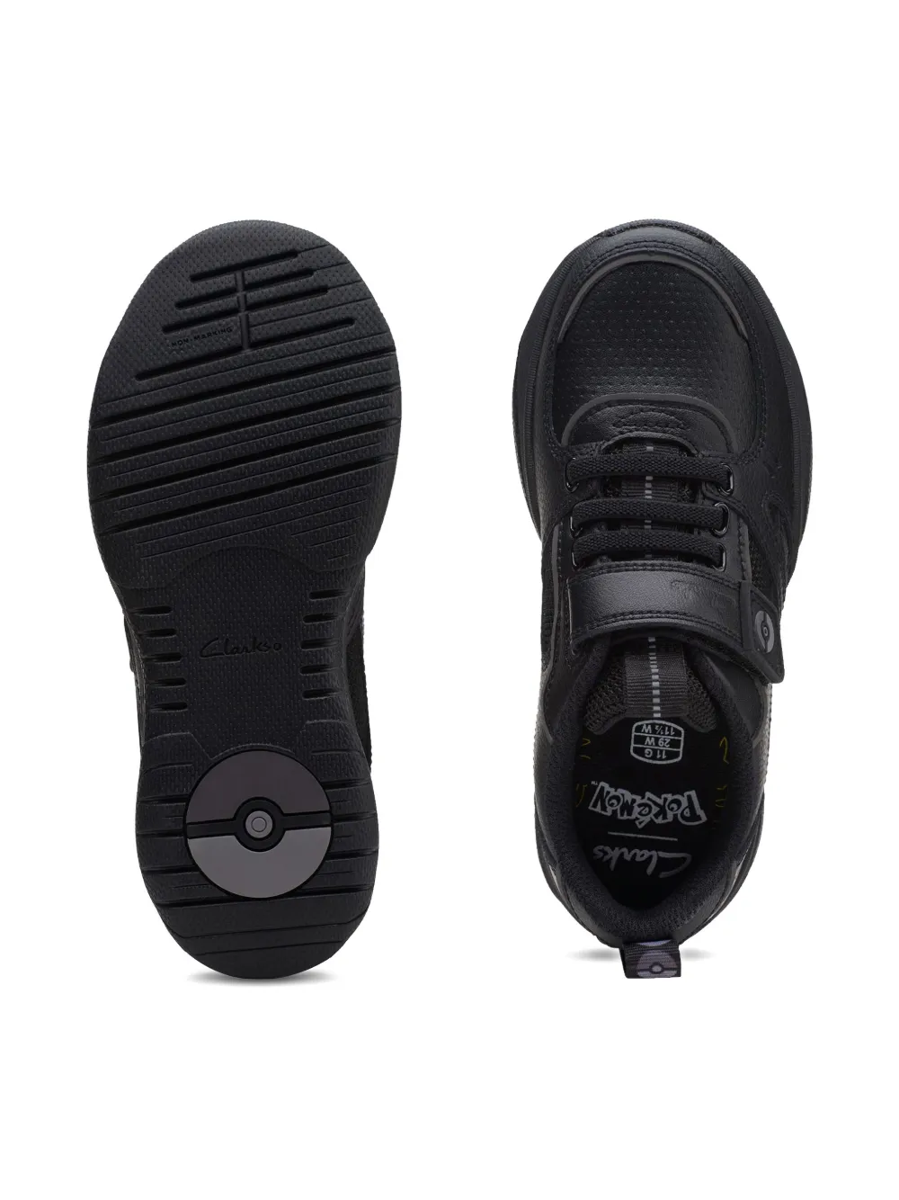 Clarks x Pokémon touch-strap sneakers Black