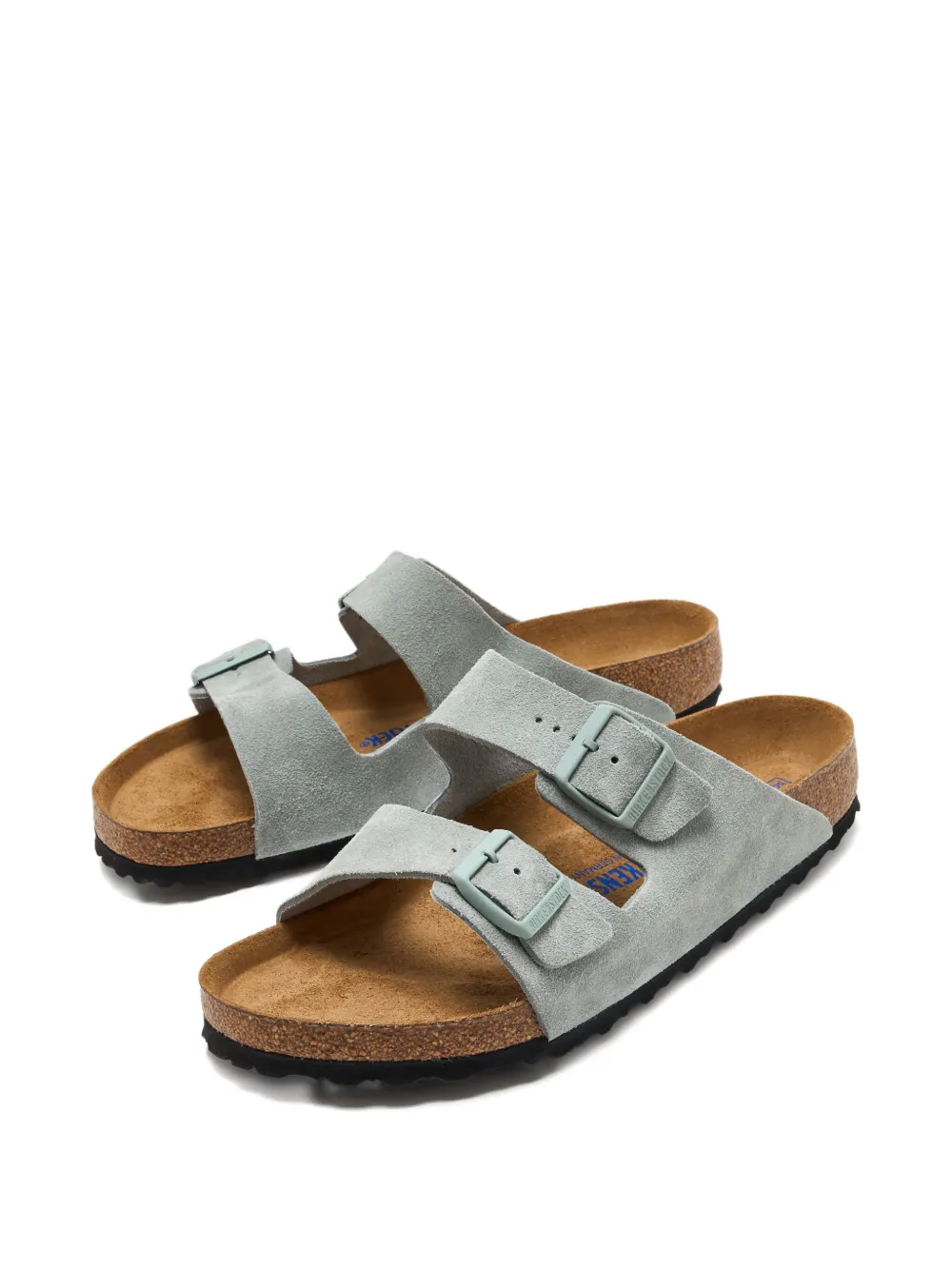 Birkenstock Arizona suede double-buckle sandals - Grijs