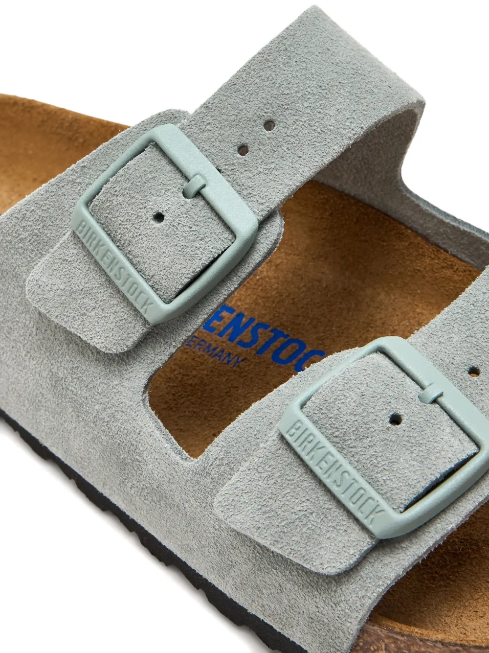 Birkenstock Arizona Suede Double-buckle Sandals In Gray