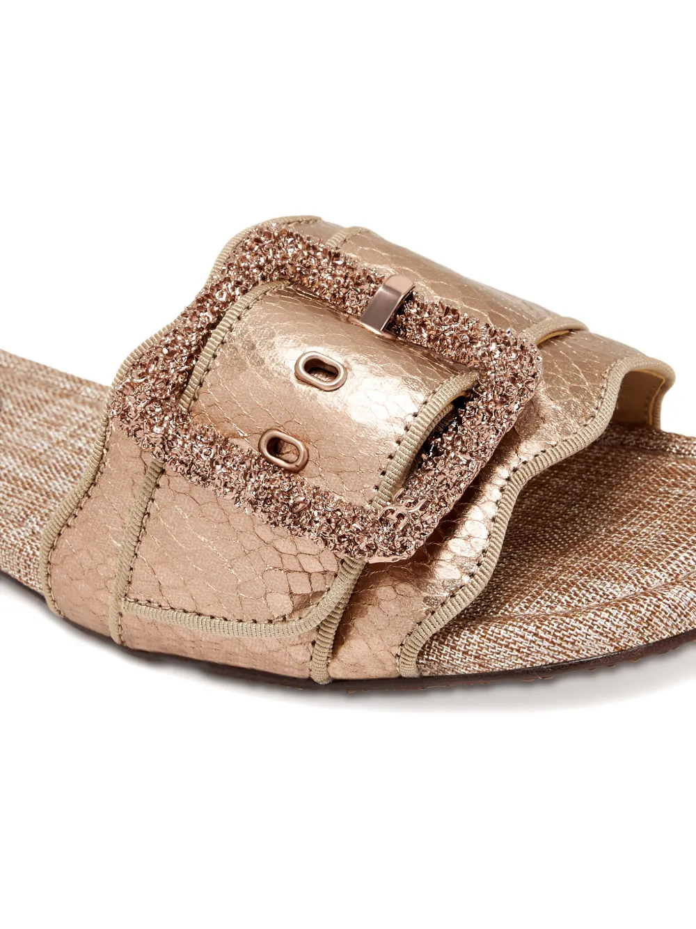 Sam Edelman embellished buckle-detail sandals Gold