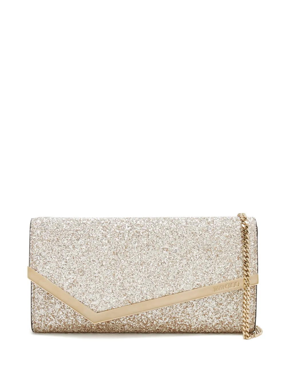 Jimmy Choo Emmie chain clutch bag - Oro
