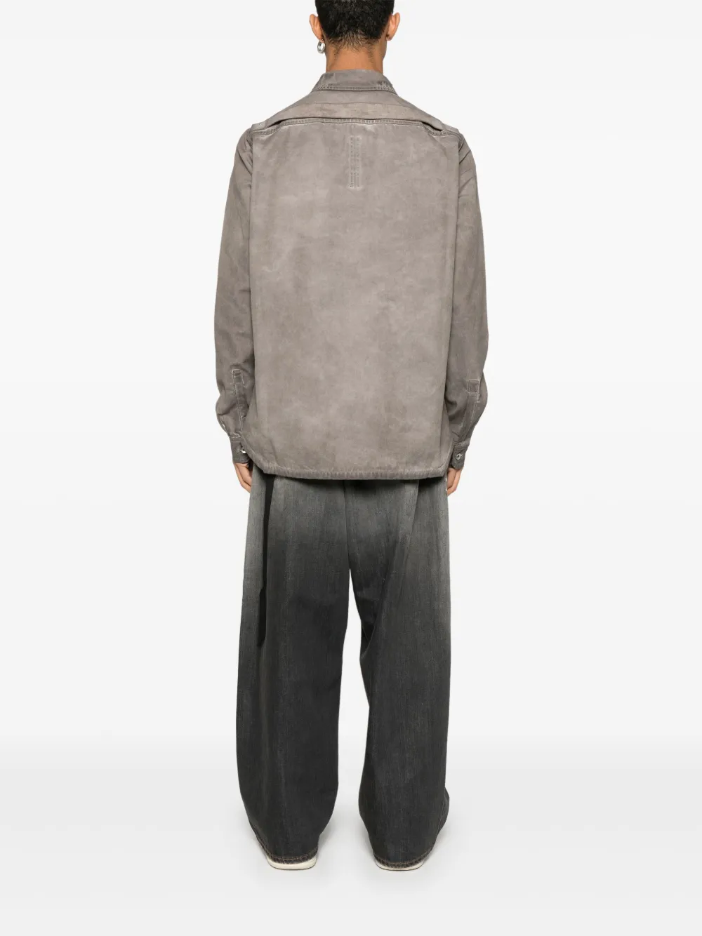 Rick Owens DRKSHDW Shirtjack van biologisch katoen Grijs