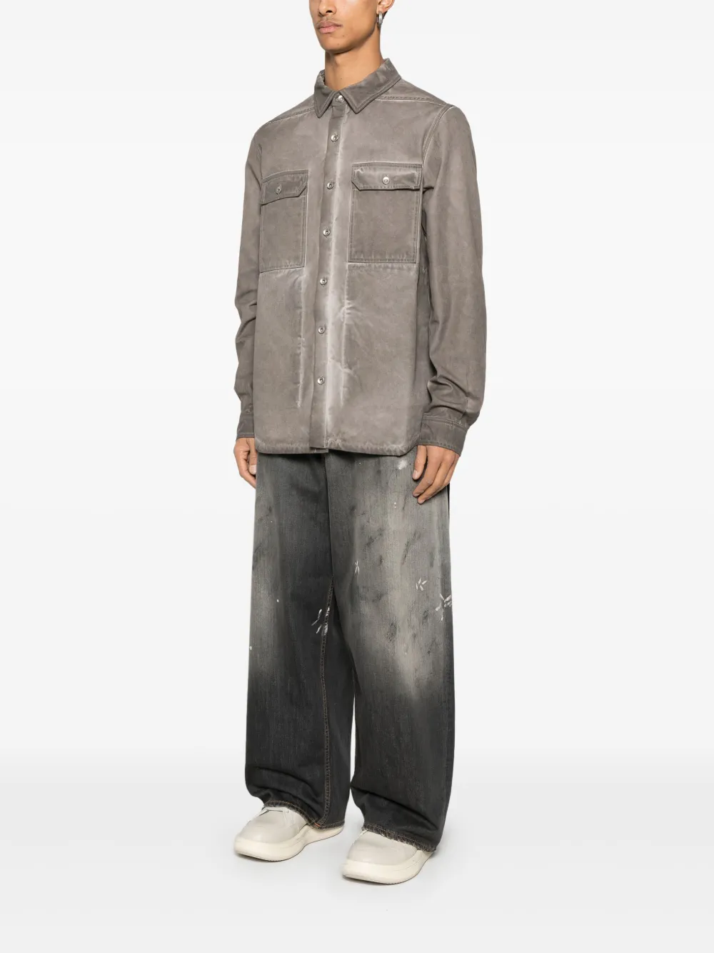 Rick Owens DRKSHDW Shirtjack van biologisch katoen Grijs