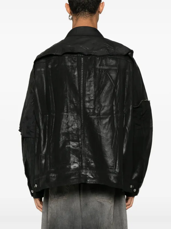 Rick Owens DRKSHDW Jumbo Worker Jacket | Black | FARFETCH BE