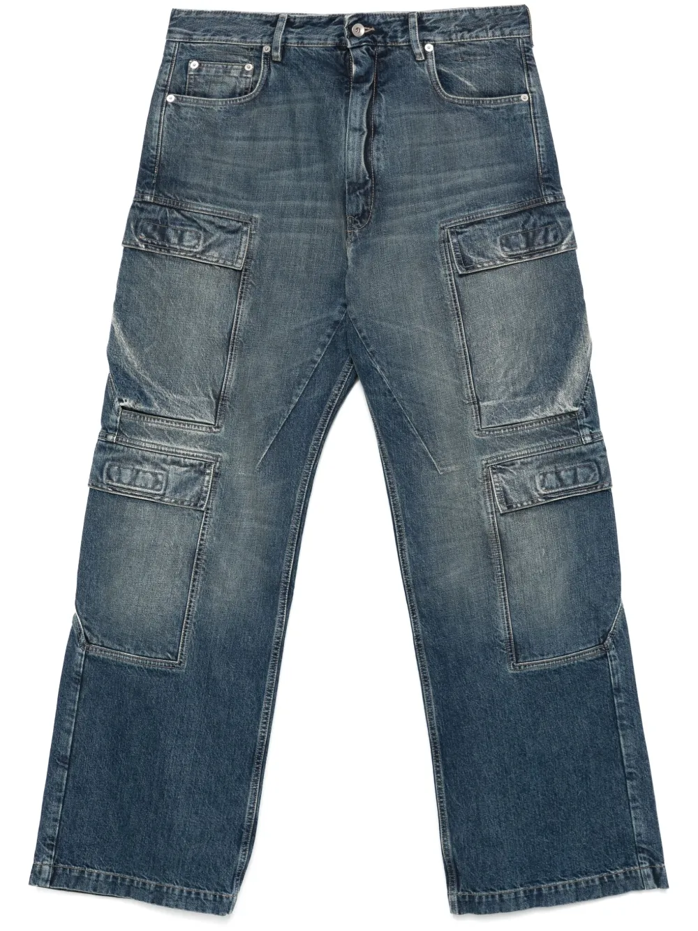 Rick Owens DRKSHDW Double cargo jeans Blauw