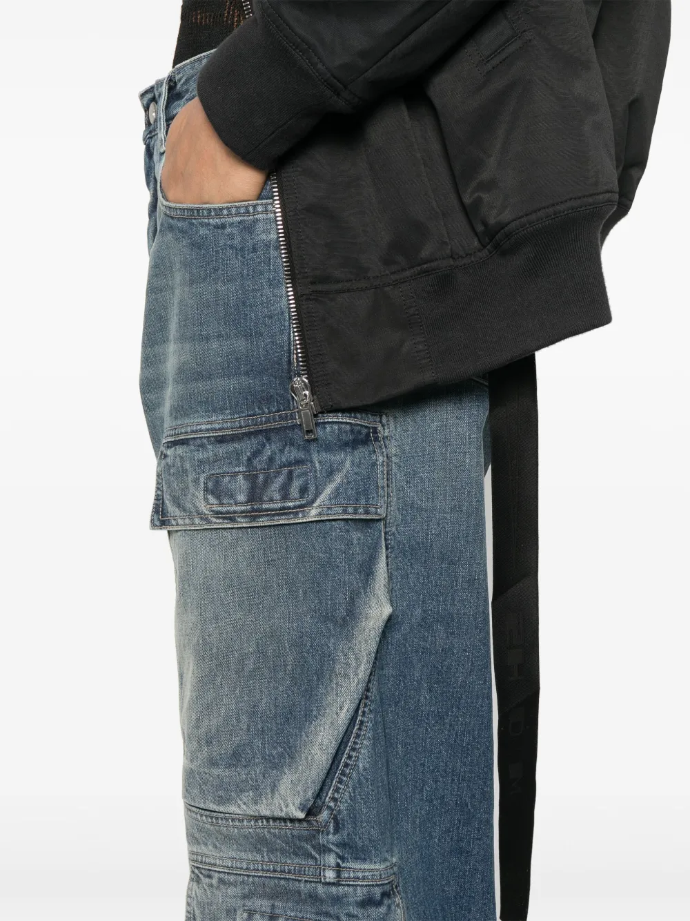 Rick Owens DRKSHDW Double cargo jeans Blauw