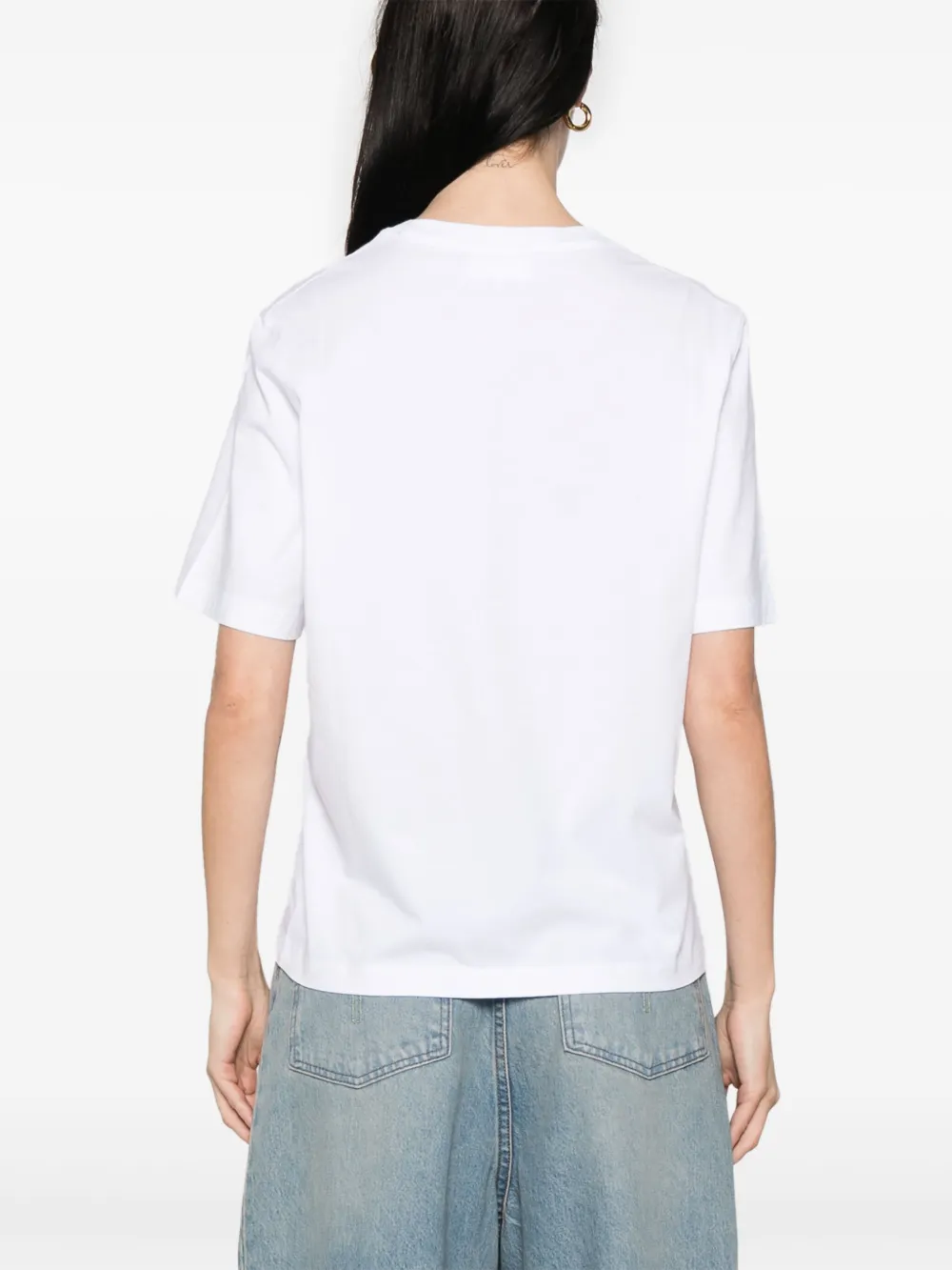 Maison Kitsuné T-shirt met vossenpatches Wit