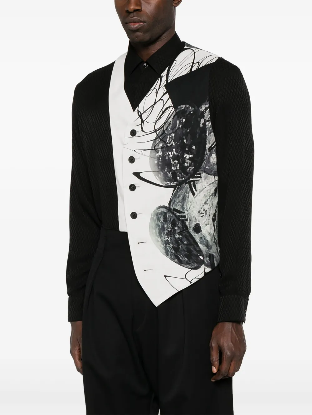Yohji Yamamoto Asymmetrisch gilet Grijs