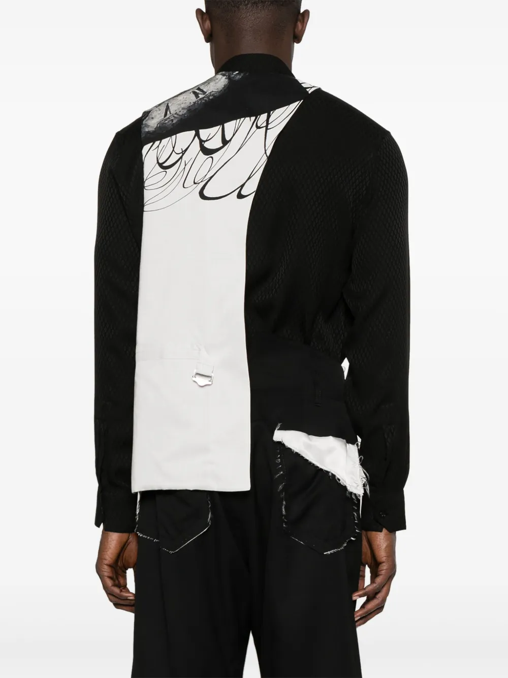 Yohji Yamamoto Asymmetrisch gilet Grijs