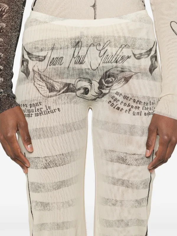 Jean Paul Gaultier The “Tattoo Marinière” Trousers | Neutrals