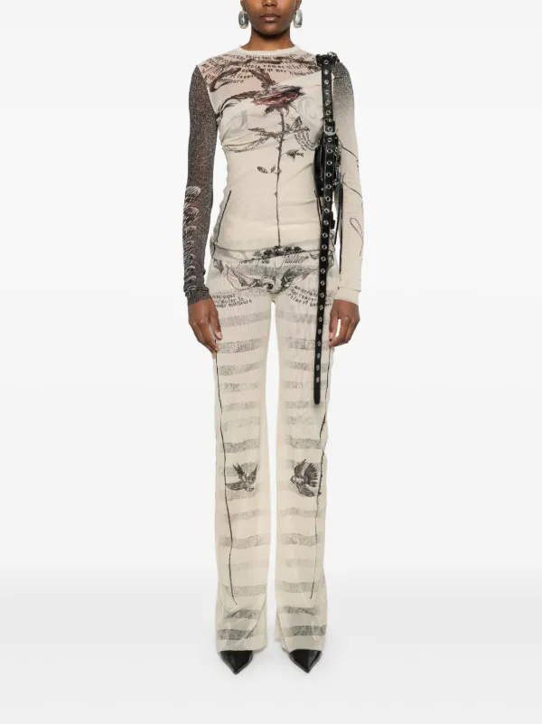 Jean Paul Gaultier The “Tattoo Marinière” Trousers | Neutrals