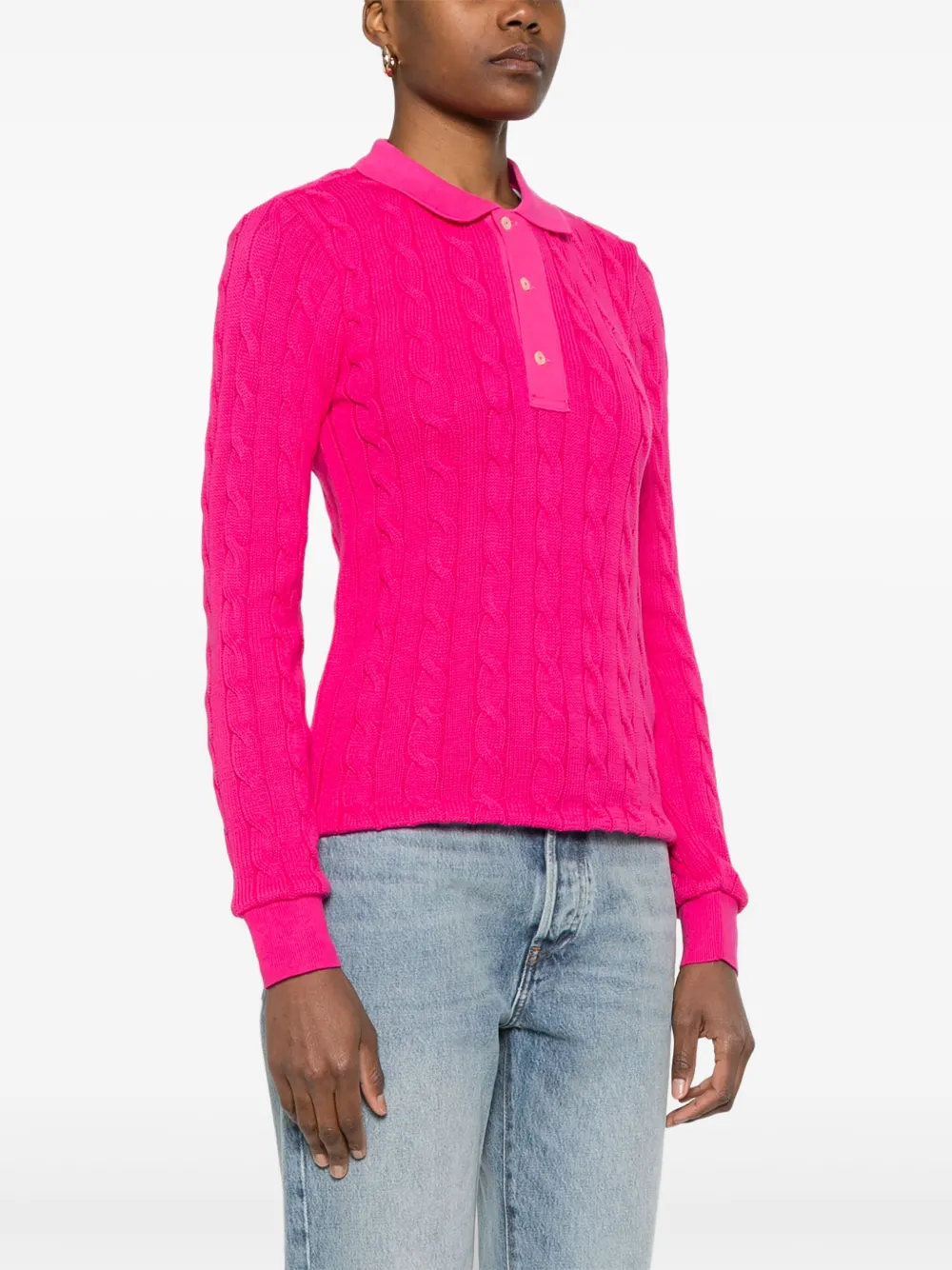 Polo Ralph Lauren Kabelgebreide polotop Roze