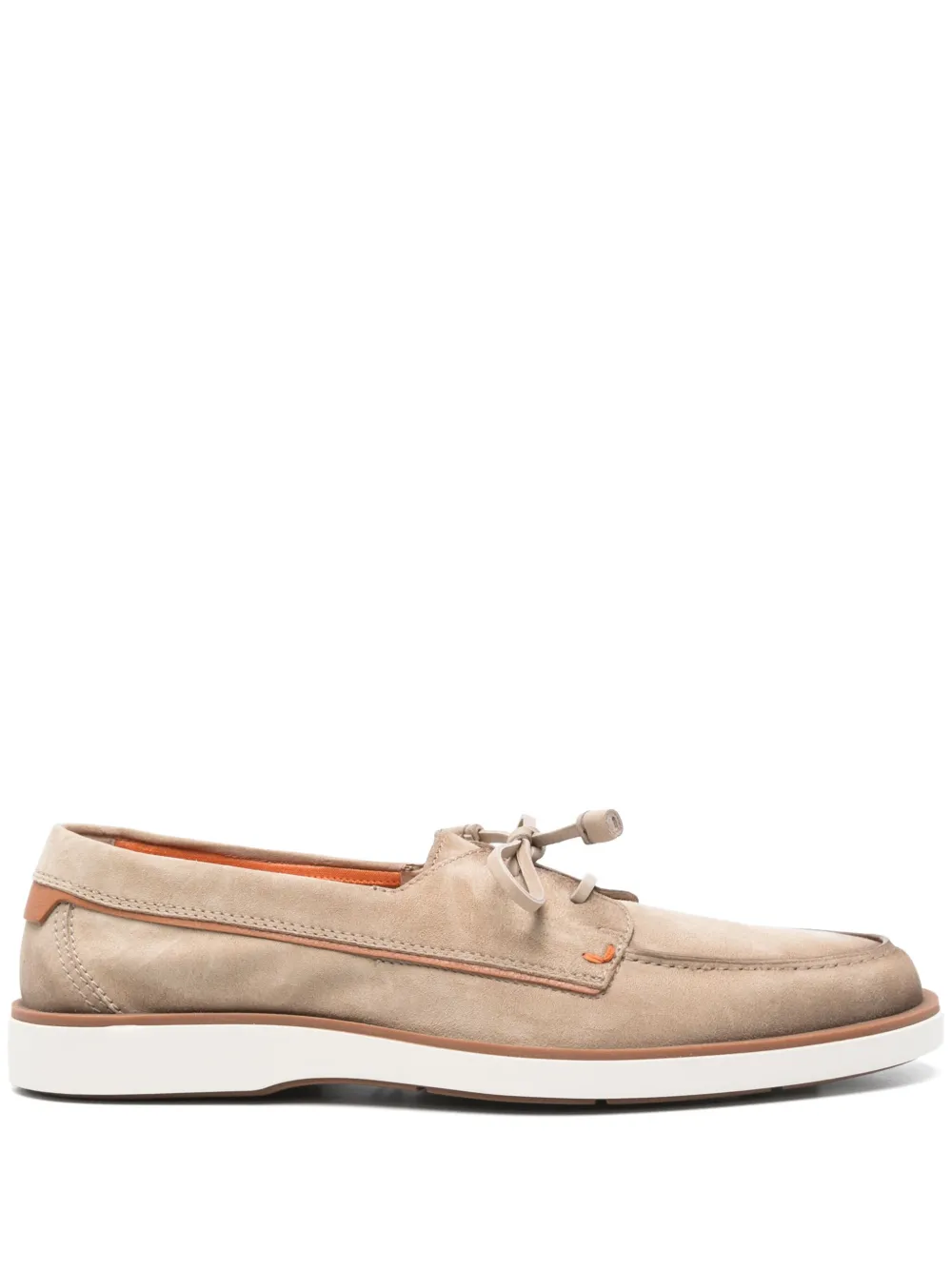 Santoni suede loafers Neutrals