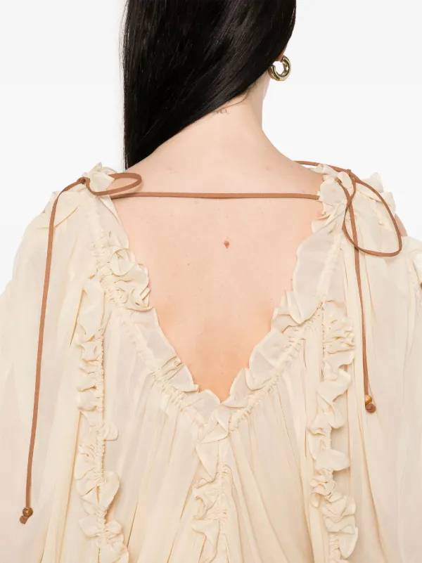 ZIMMERMANN Illuminate Blouse | Neutrals | FARFETCH CH