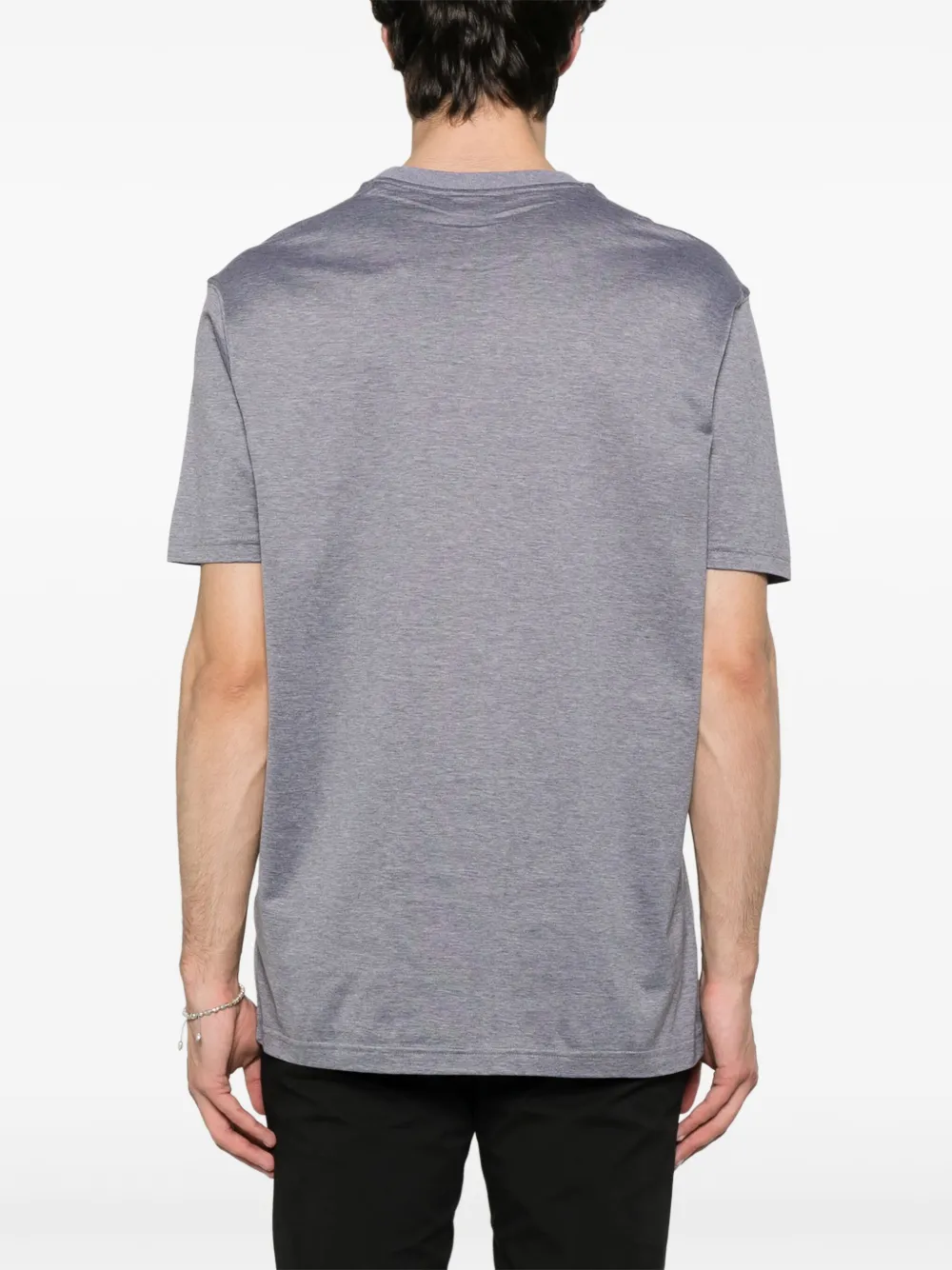 Paul & Shark Cotton T-shirt Logo Patch In Grey