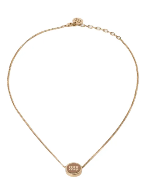 Miu Miu logo-pendant necklace 