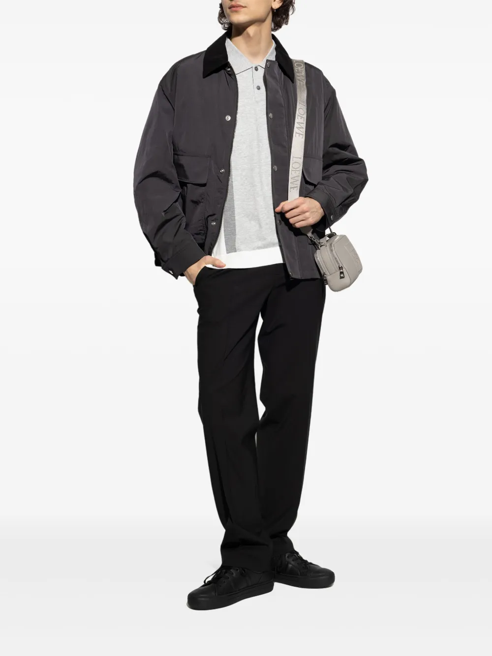 Theory Utility bomber jacket - Zwart