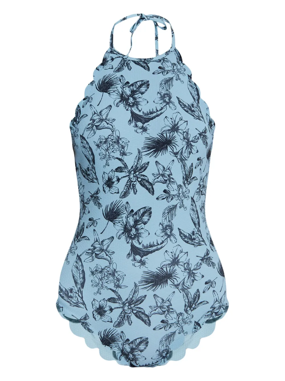 Marysia Badpak met bloemenprint Blauw