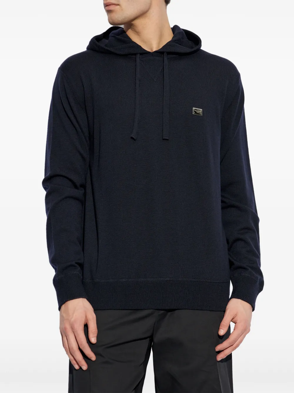 Dolce & Gabbana Hoodie met logoplakkaat Zwart