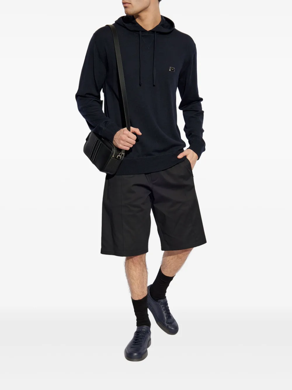 Dolce & Gabbana Hoodie met logoplakkaat Zwart