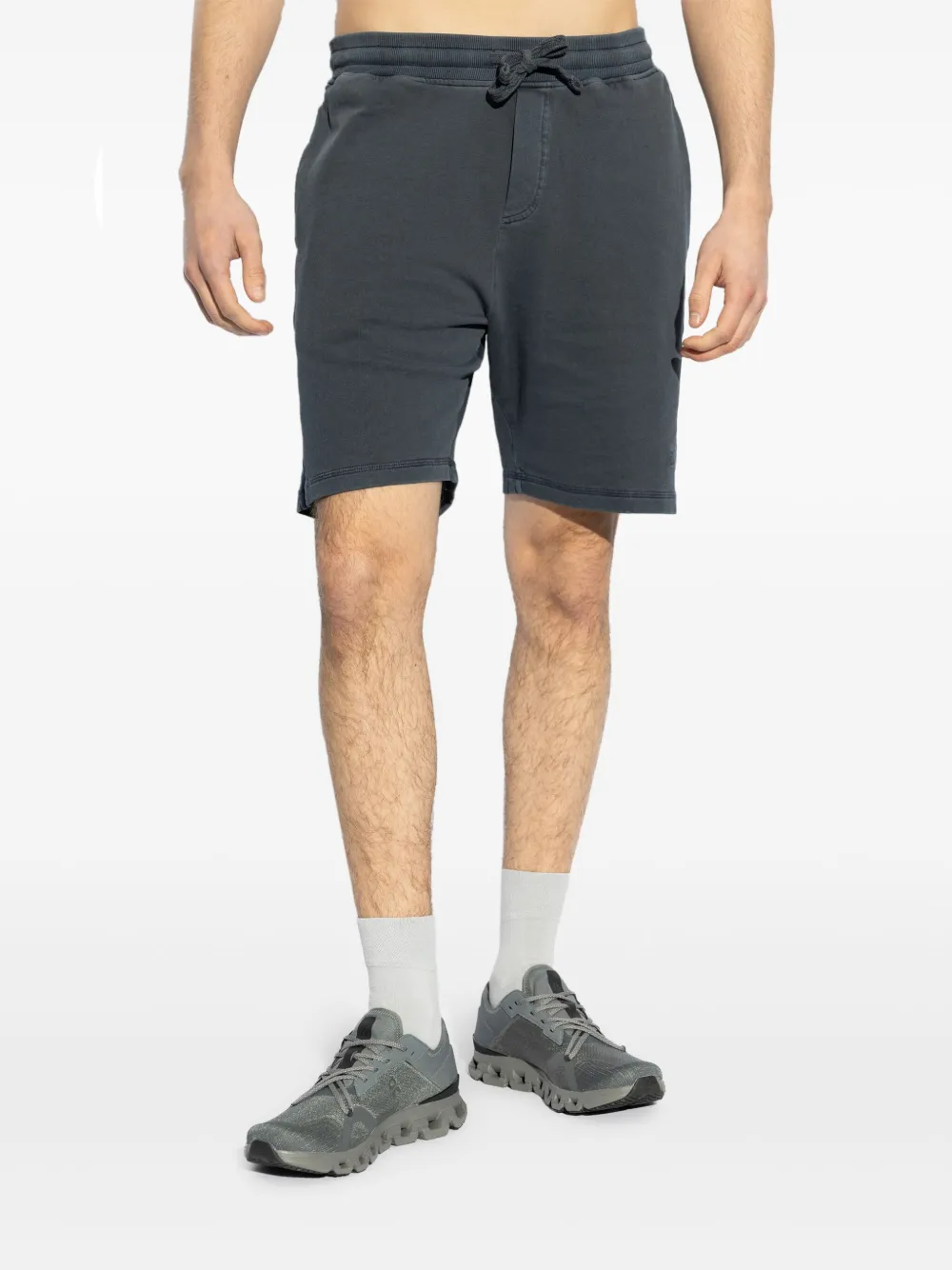 Shop Woolrich Logo-embroidered Track Shorts In Blue