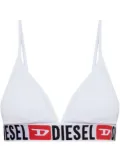 Diesel logo-print bra - White