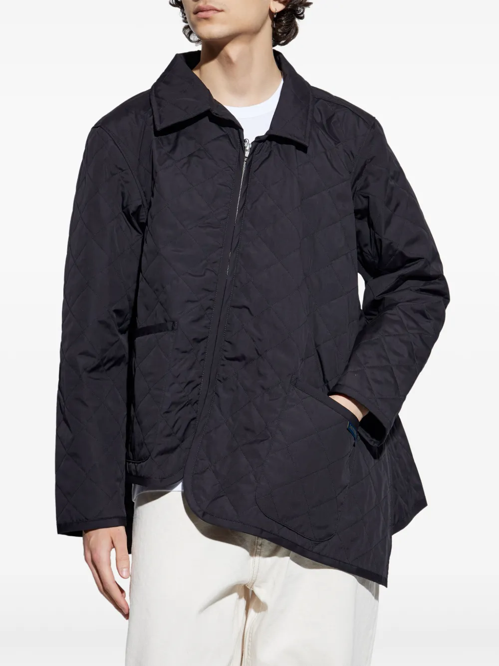 Comme Des Garçons Shirt Asymmetrisch gewatteerd shirtjack Zwart