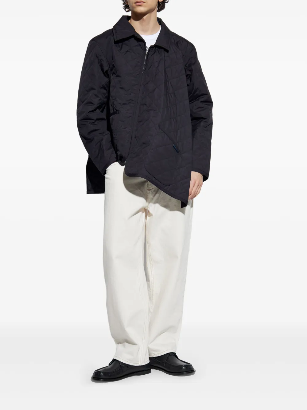Comme Des Garçons Shirt Asymmetrisch gewatteerd shirtjack Zwart