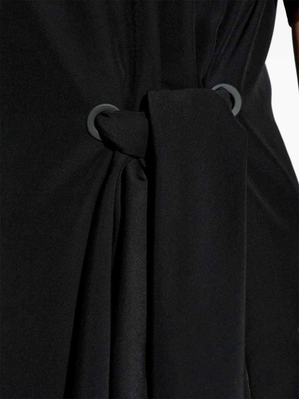 Emporio Armani Jurk met strik aan zijkant Zwart