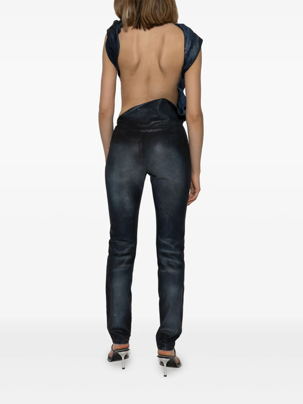 Diesel Asymmetrisch jumpsuit Blauw