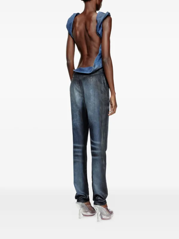 Diesel asymmetric-design Jumpsuit | Blue | FARFETCH IN