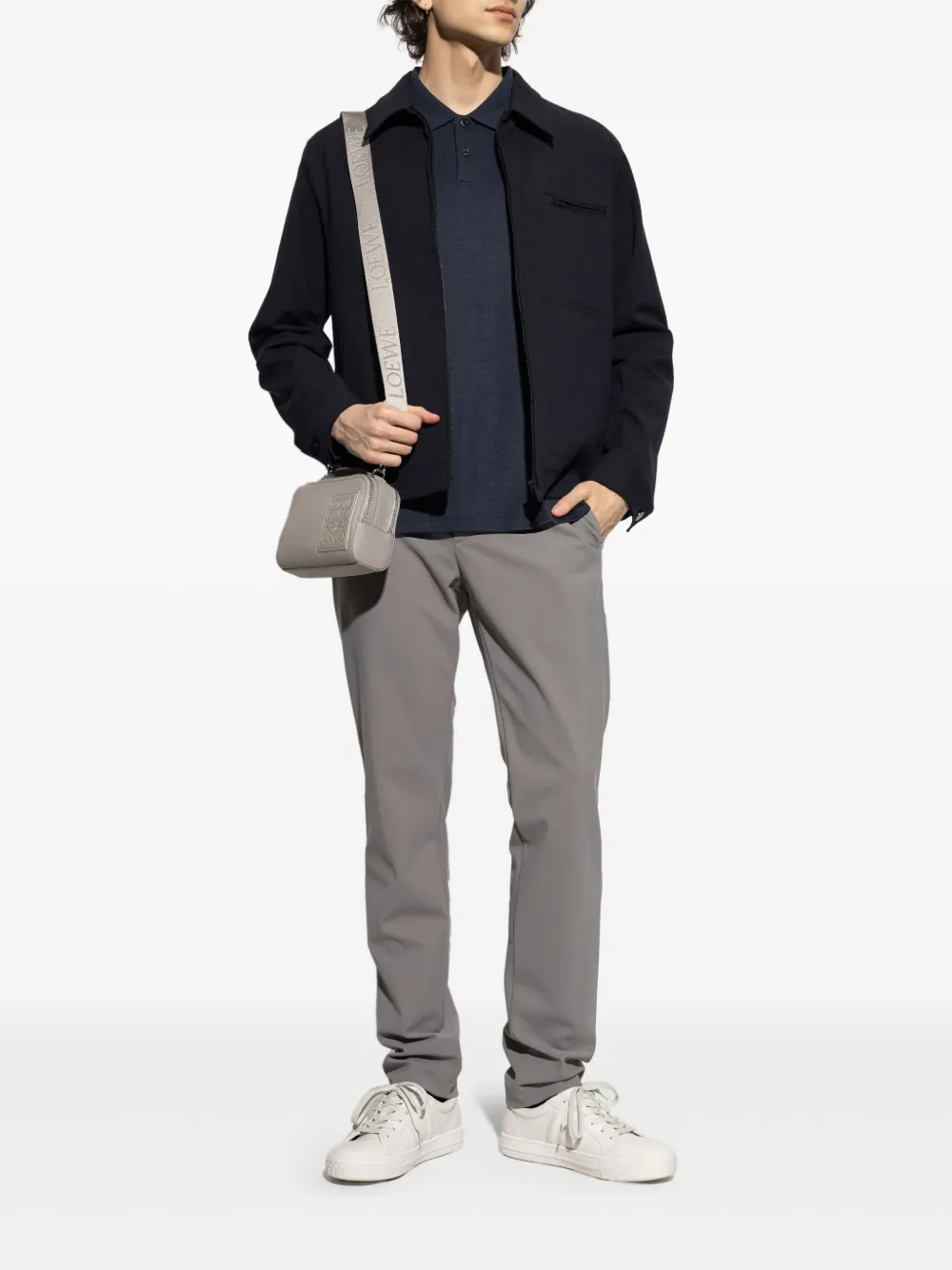 Theory Poloshirt met lange mouwen - Blauw