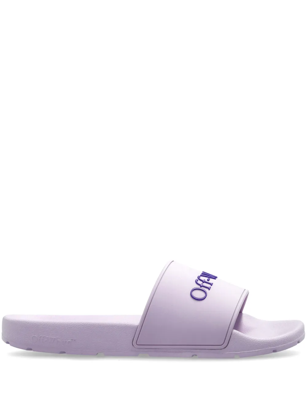 Off-White logo flip flops Purple