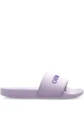 Off-White logo flip flops - Purple