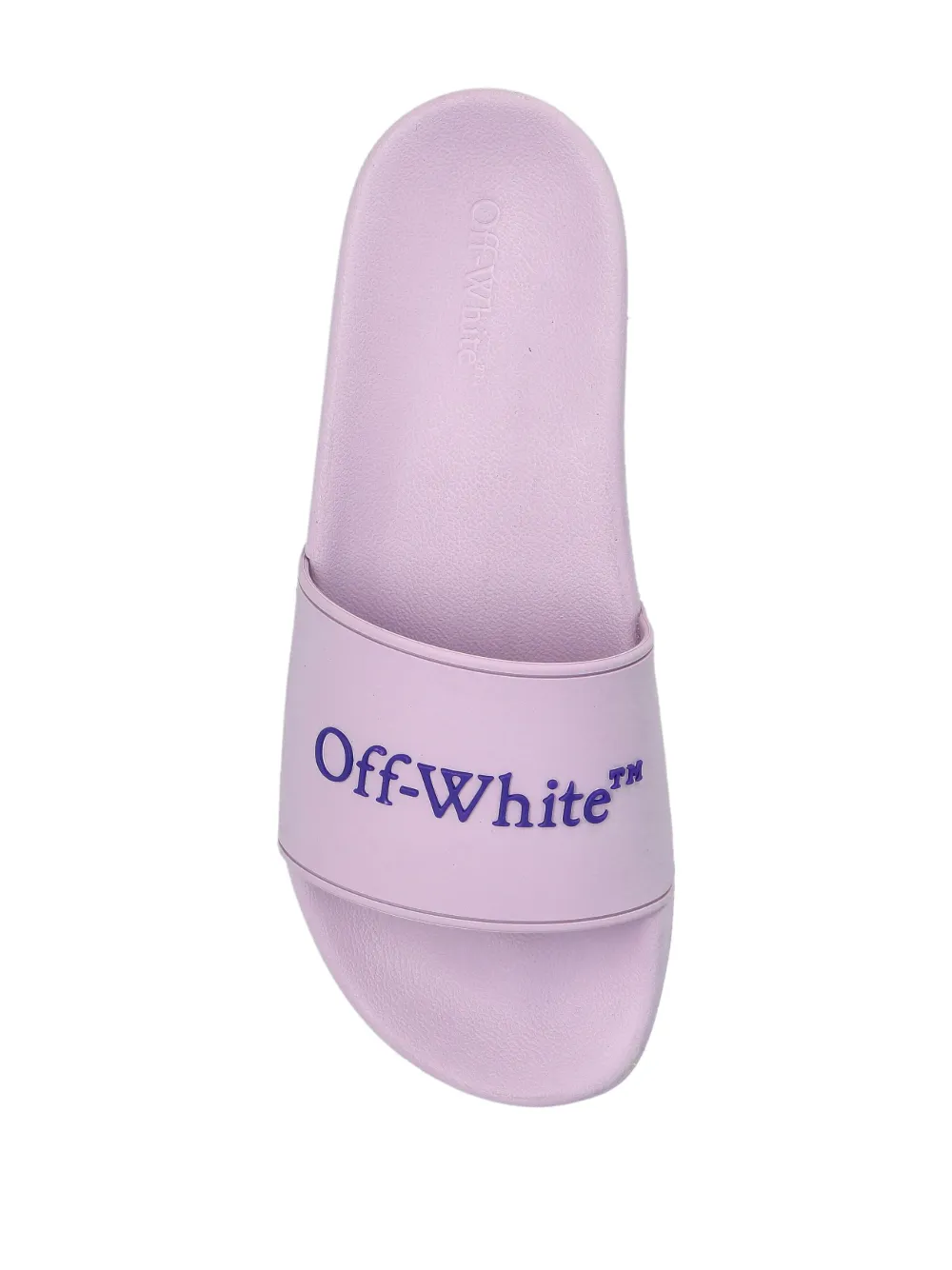 Off-White logo flip flops Purple