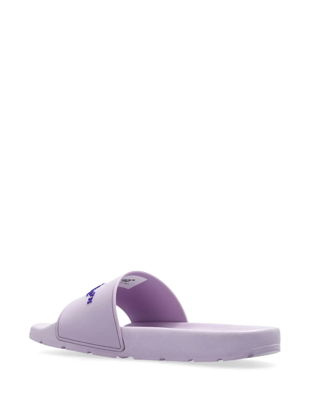 Off-White logo flip flops Purple