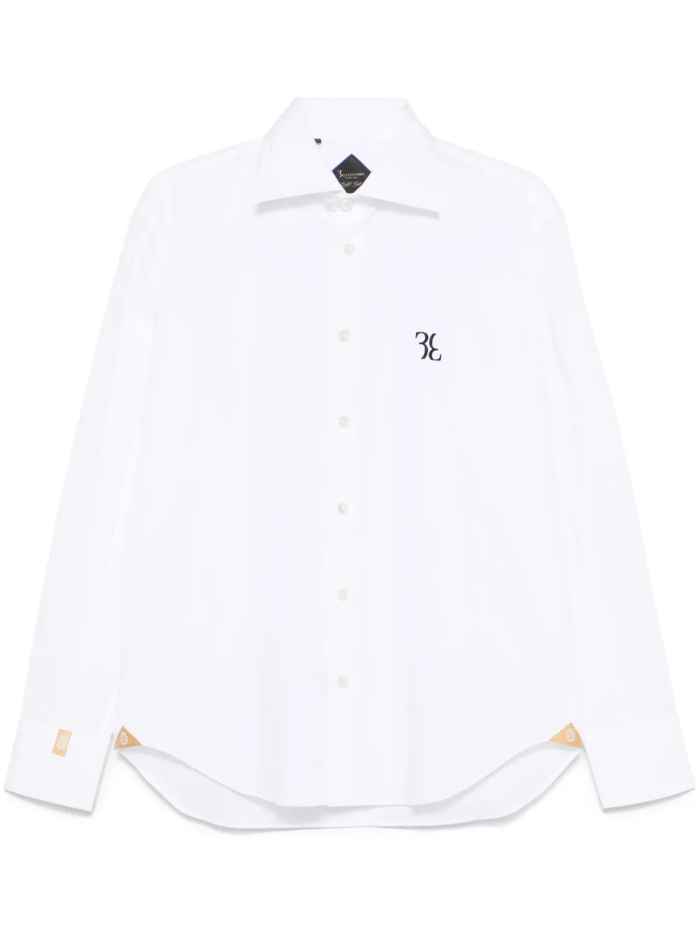 Billionaire Camisa com logo bordado | Branco | Image 1