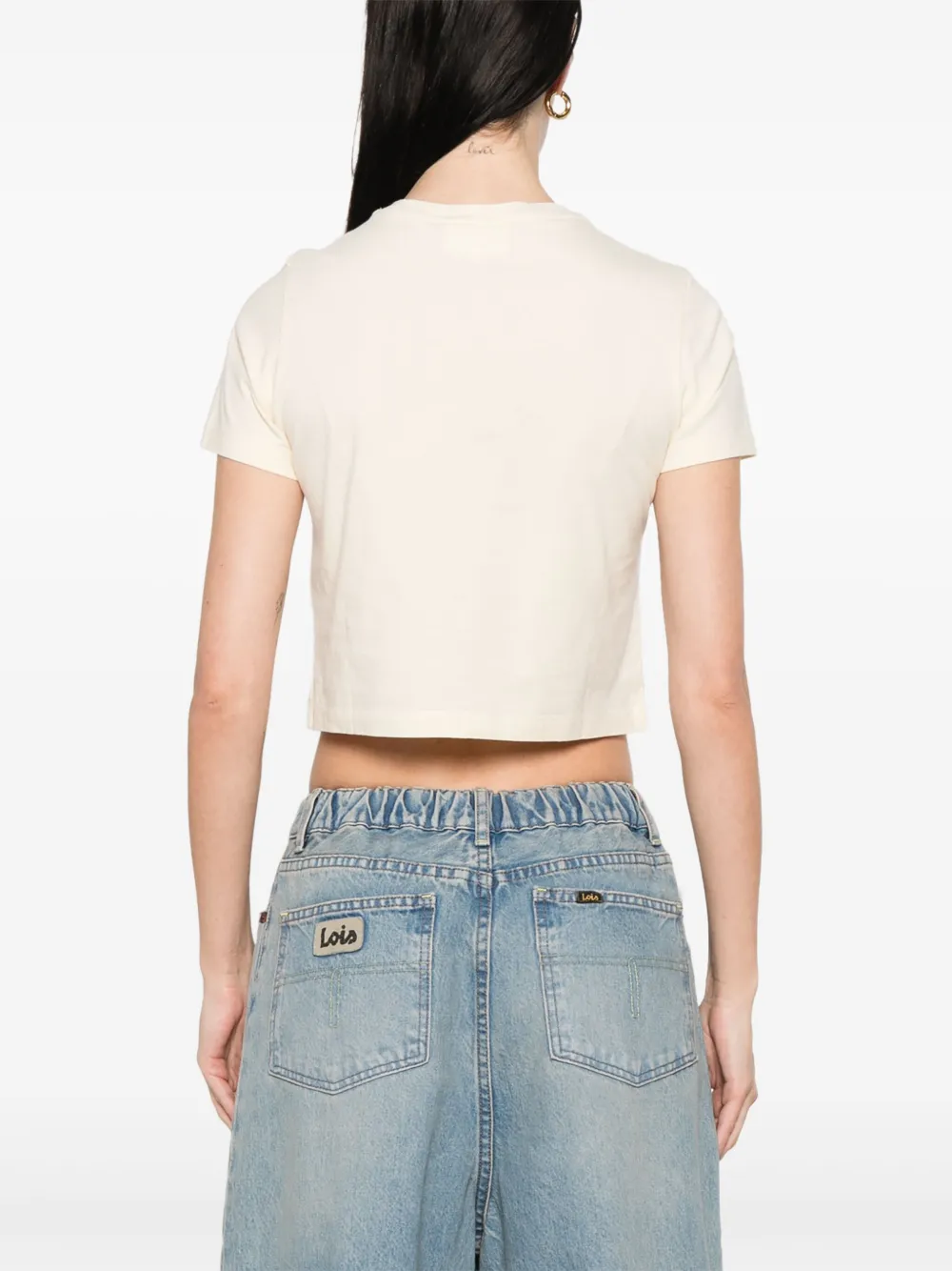 Shop Maison Kitsuné Baby Fox-patch T-shirt In Neutrals
