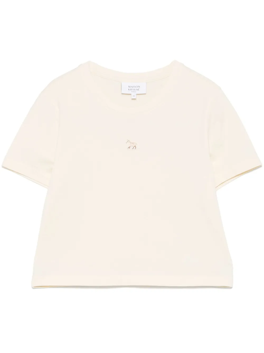 Shop Maison Kitsuné Baby Fox-patch T-shirt In Neutrals