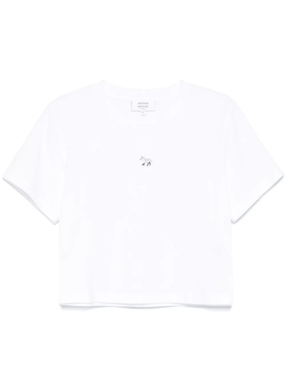Maison Kitsuné T-shirt met Baby Fox-patch Wit