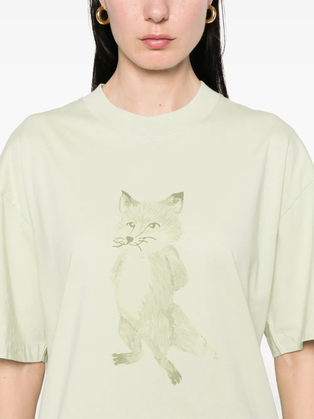 MAISON KITSUNÉ LADY FOX-PRINT T-SHIRT
