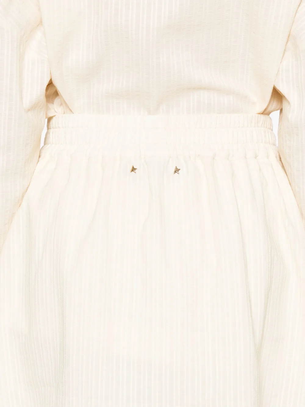 Shop Golden Goose Flared Mini Skirt In Neutrals