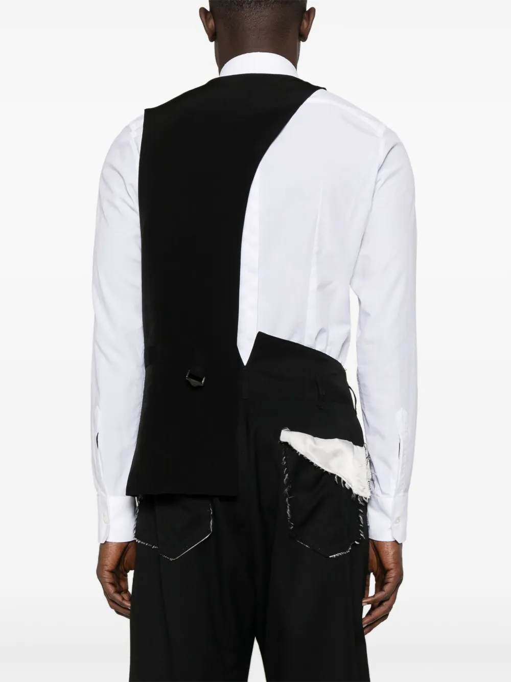 Yohji Yamamoto Asymmetrisch gilet Zwart