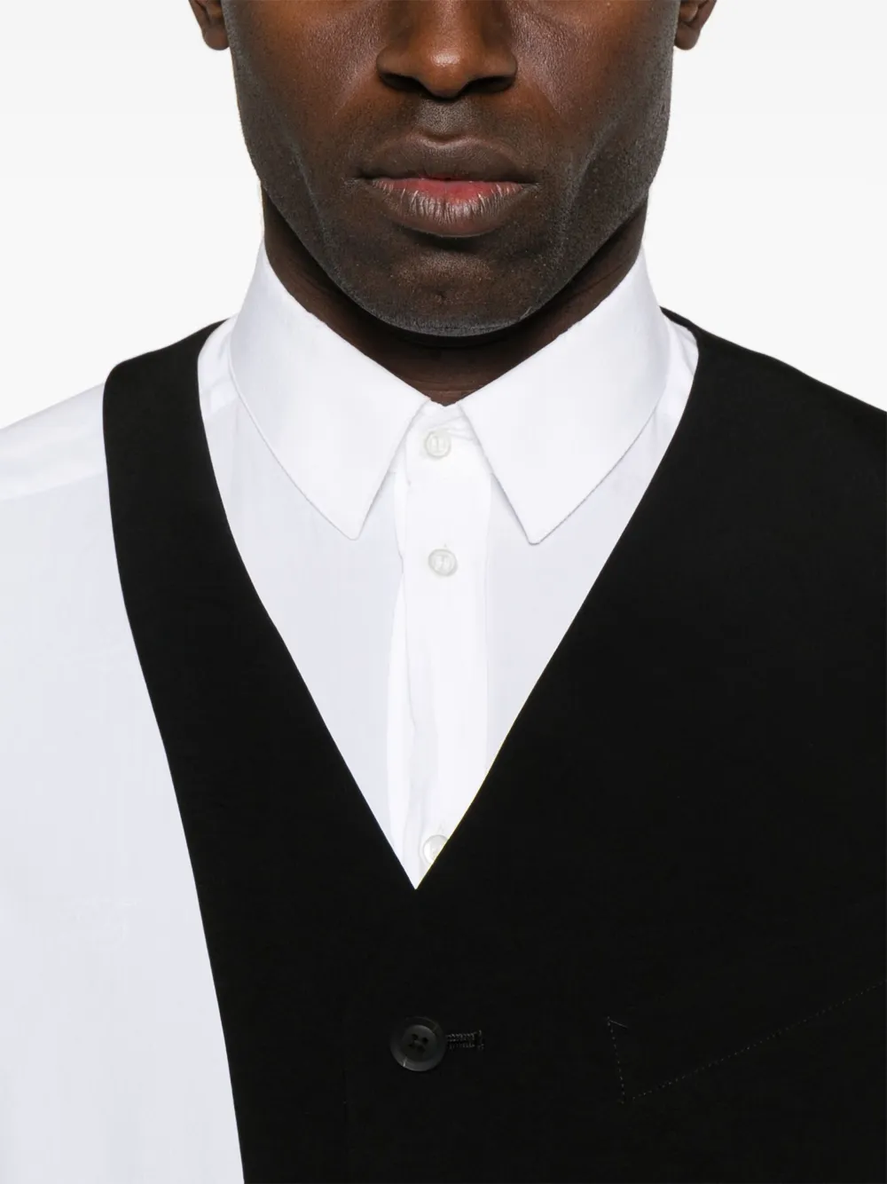 Yohji Yamamoto Asymmetrisch gilet Zwart